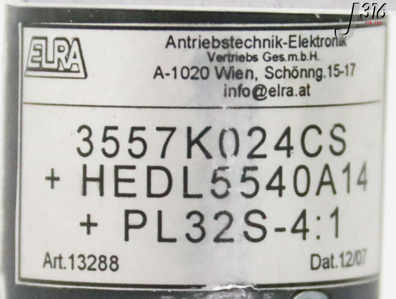 34511 FAULHABER DC MTR ASSY W/ GEARHEAD PL32S-4:1 & ENCODER HEDL